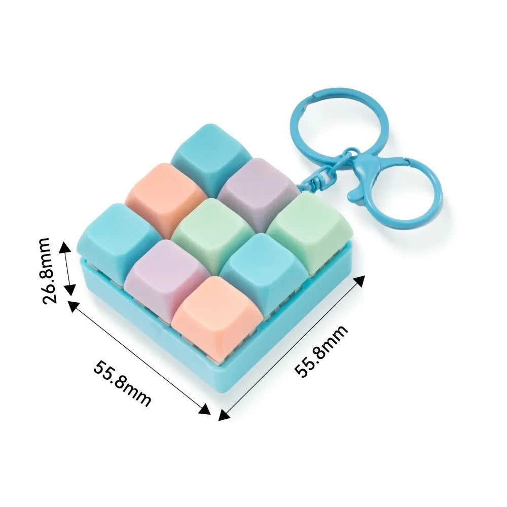 Mini Keyboard Fidget Keychain – 9-Key Decompression Toy for Adults & Kids