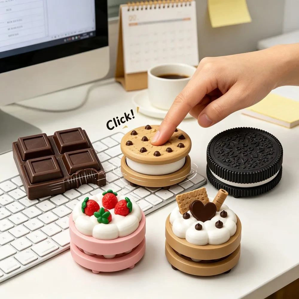 Chocolate Keyboard Clicker Keychain 🍫🎀💕