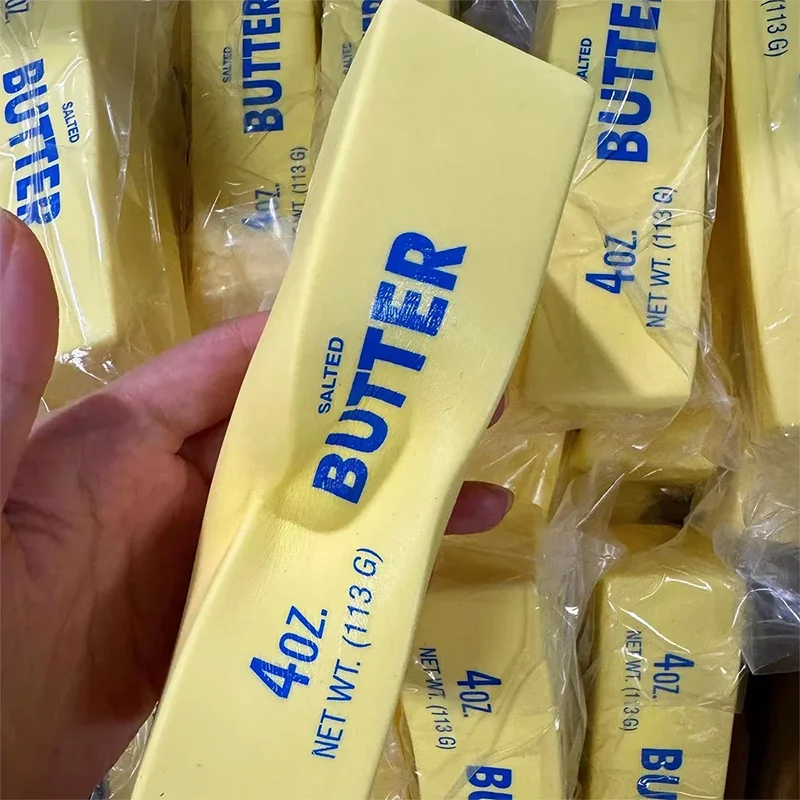 Squishy Elastic Butter Stick Fidget Toy in Cheese Shape Stress Relief Funny Decompression Prank Squeeze Toy for Anxiety Relief