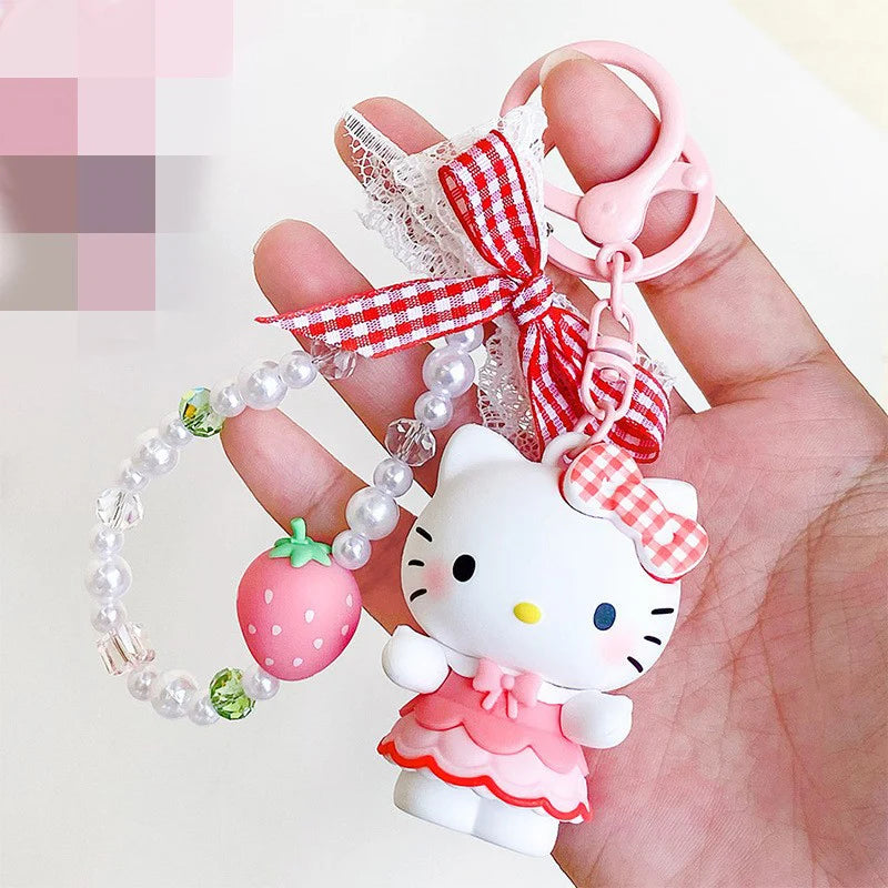 Sanrio Handmade Doll Keychain – Hello Kitty, Cinnamoroll & Kuromi Backpack Charm