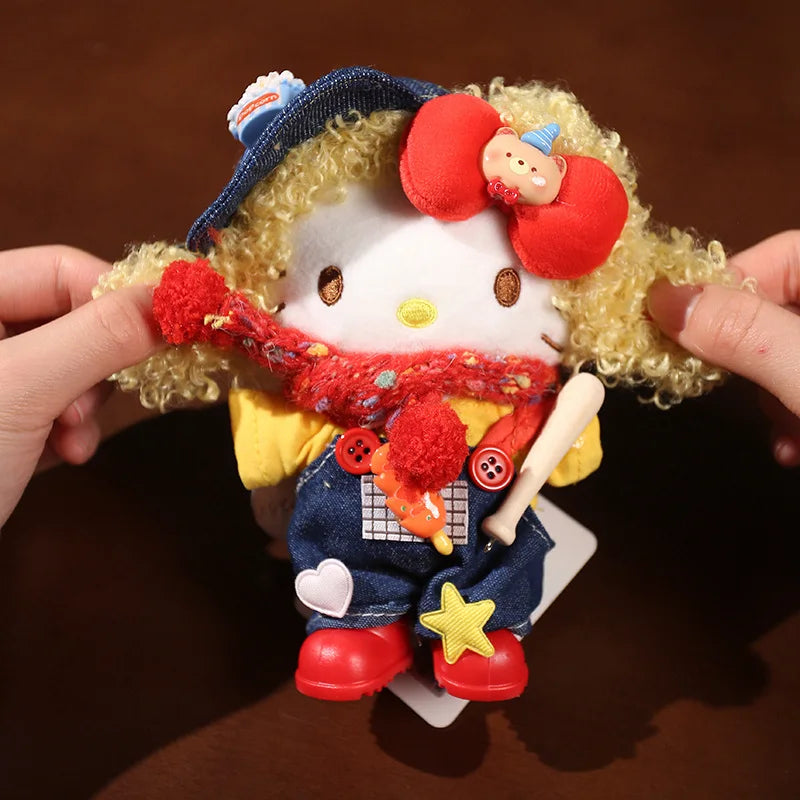 Sanrio Hello Kitty Plush Stuffed Pendant Keychain - 15cm Kawaii Kitty Cat Charm - Birthday Gift