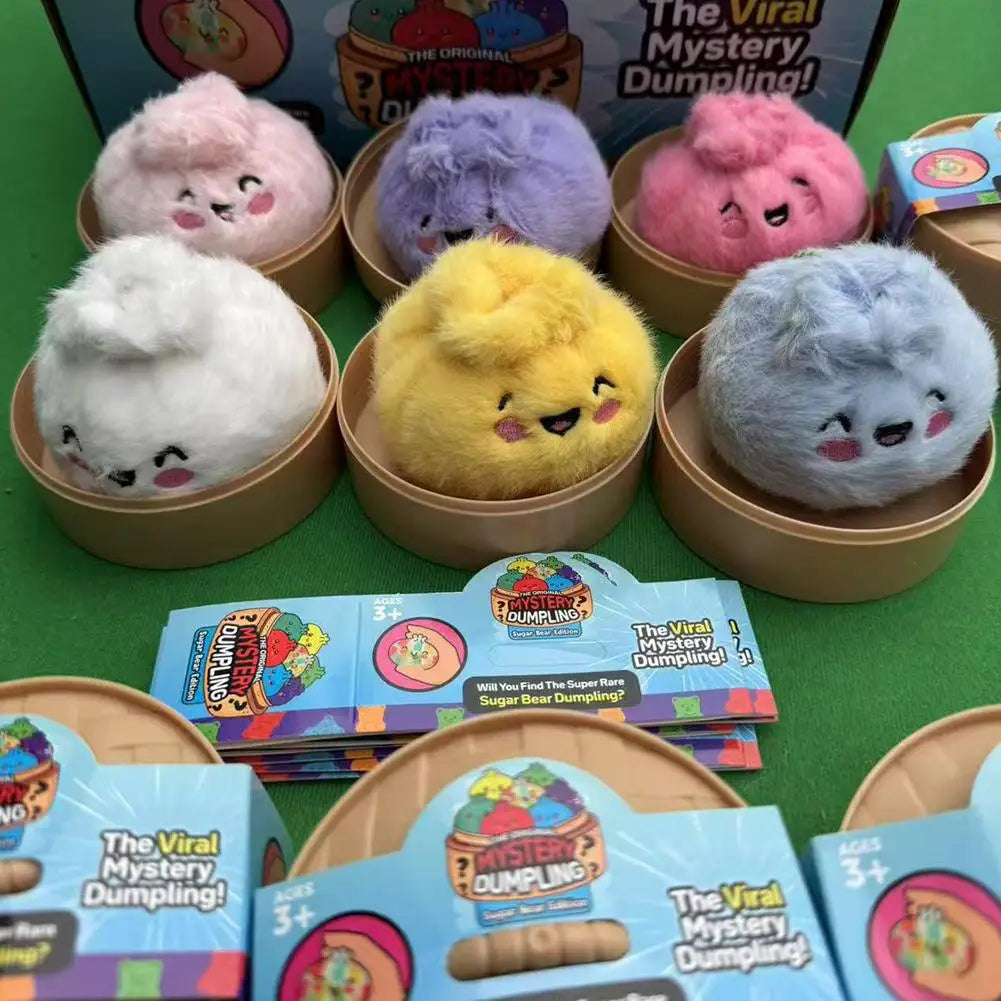 Plush Steamed Bun Dumpling – Embroidered Expressions Ultra-Soft Squishy Fidget Toy Gift Random Color