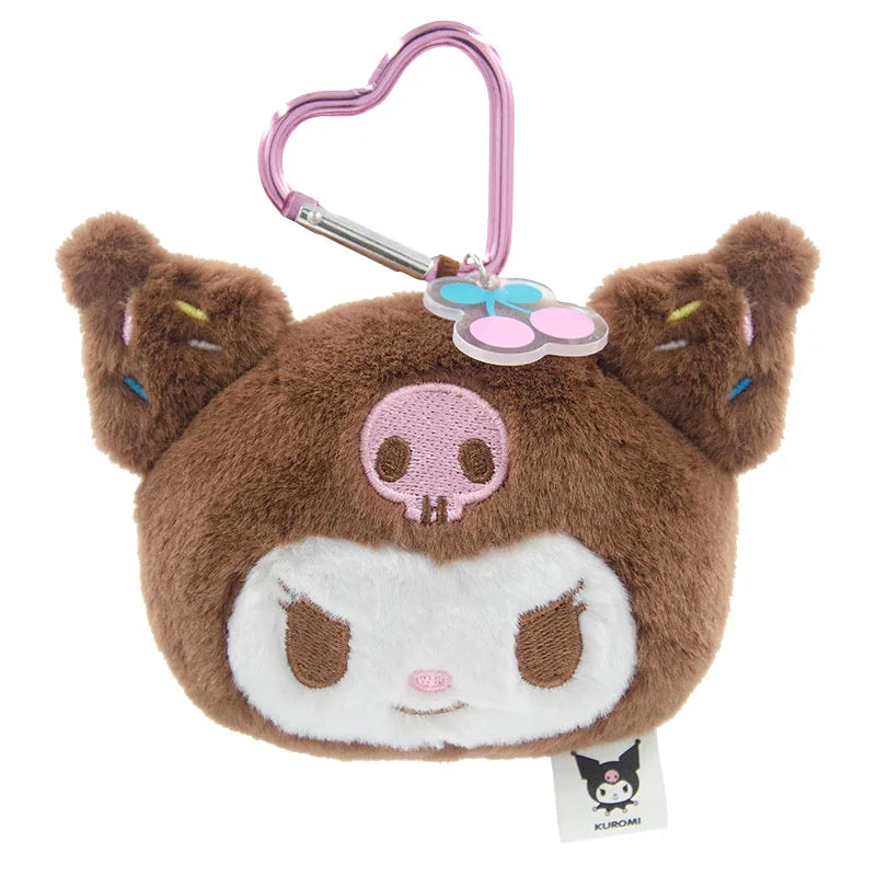 Sanrio Ice Cream Series My Melody Pochacco Plush Toy Keychain Stuffed Kuromi Pompompurin Cinnamoroll Dessert Ice Pop Pendant