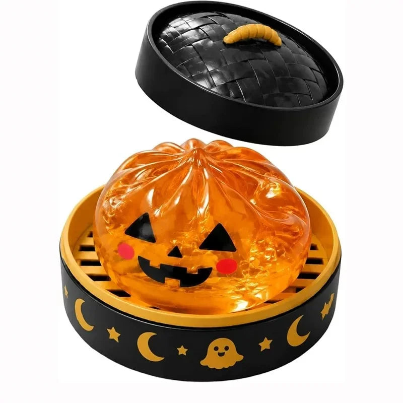 Cartoon Ghost Bun Squishy Toy – Soft Slow-Rising Squeeze Toy | Cute Halloween Ghost Gift & Collectible