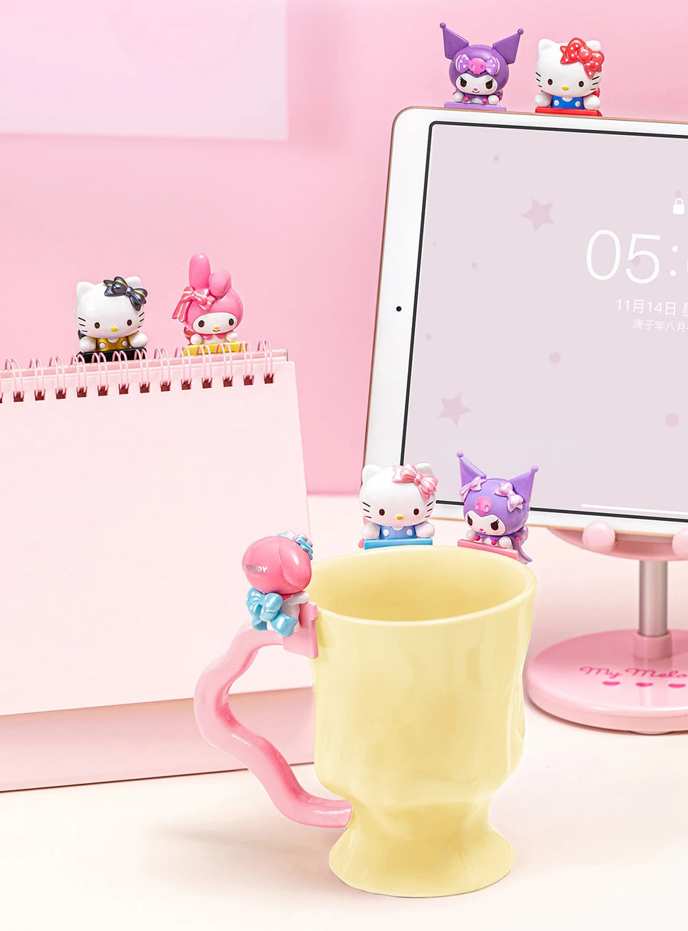 Sanrio Characters Bow Sweetheart Lying Style Clip On Blind Box Hello Kitty My Melody Kuromi Cute Mini Collectible Figurine