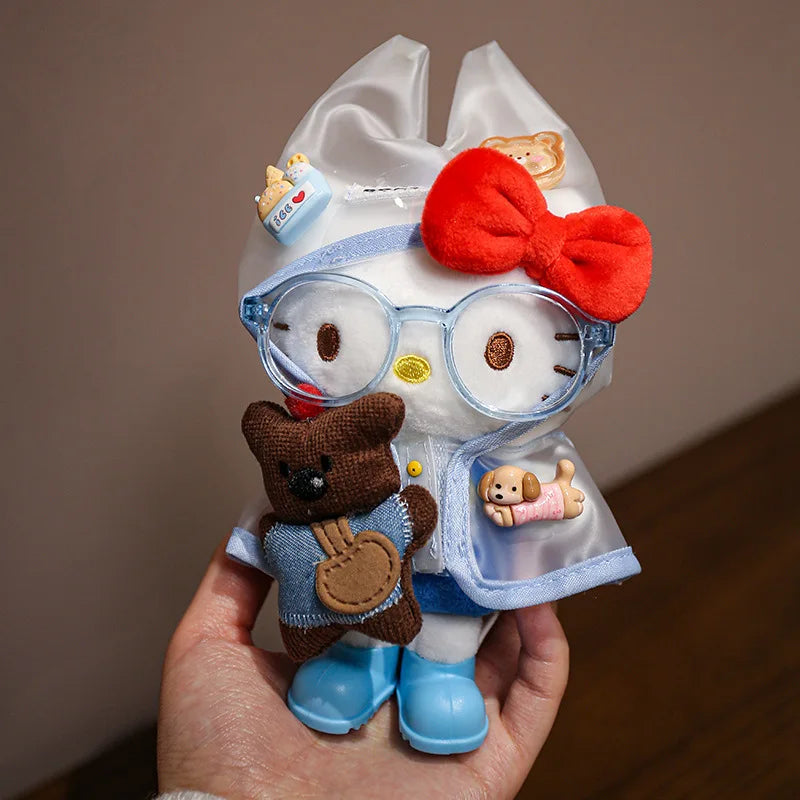 Sanrio Hello Kitty Plush Stuffed Pendant Keychain - 15cm Kawaii Kitty Cat Charm - Birthday Gift