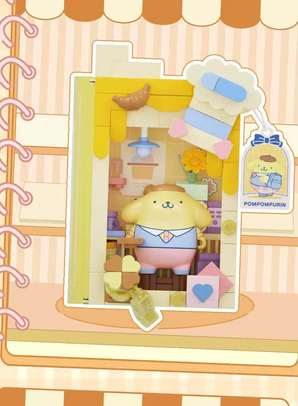 Sanrio Campus Diary Building Block Book – Kuromi, Hello Kitty & Friends Blind Box Desk Decoration
