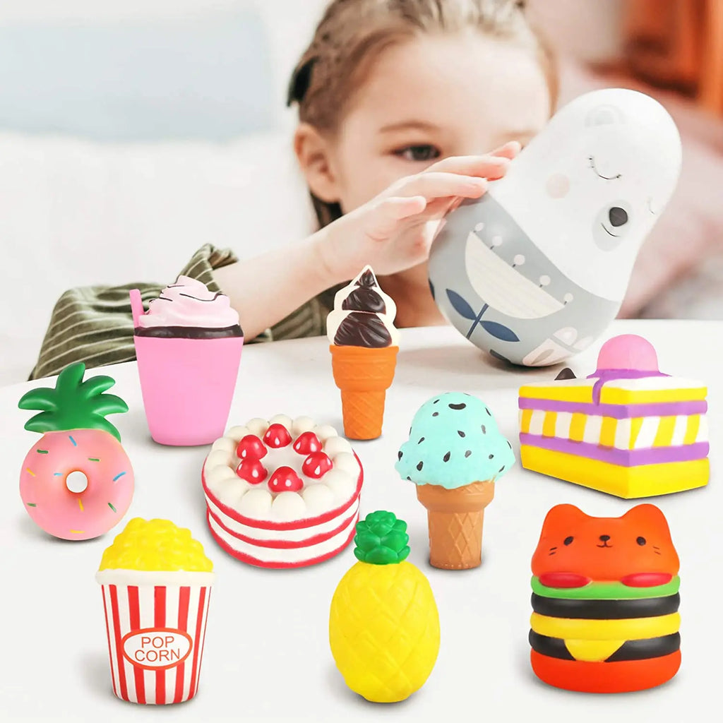 Scented Squishy Cartoon Food & Character Series – Slow-Rise PU Cream Fidget Squeeze Toy