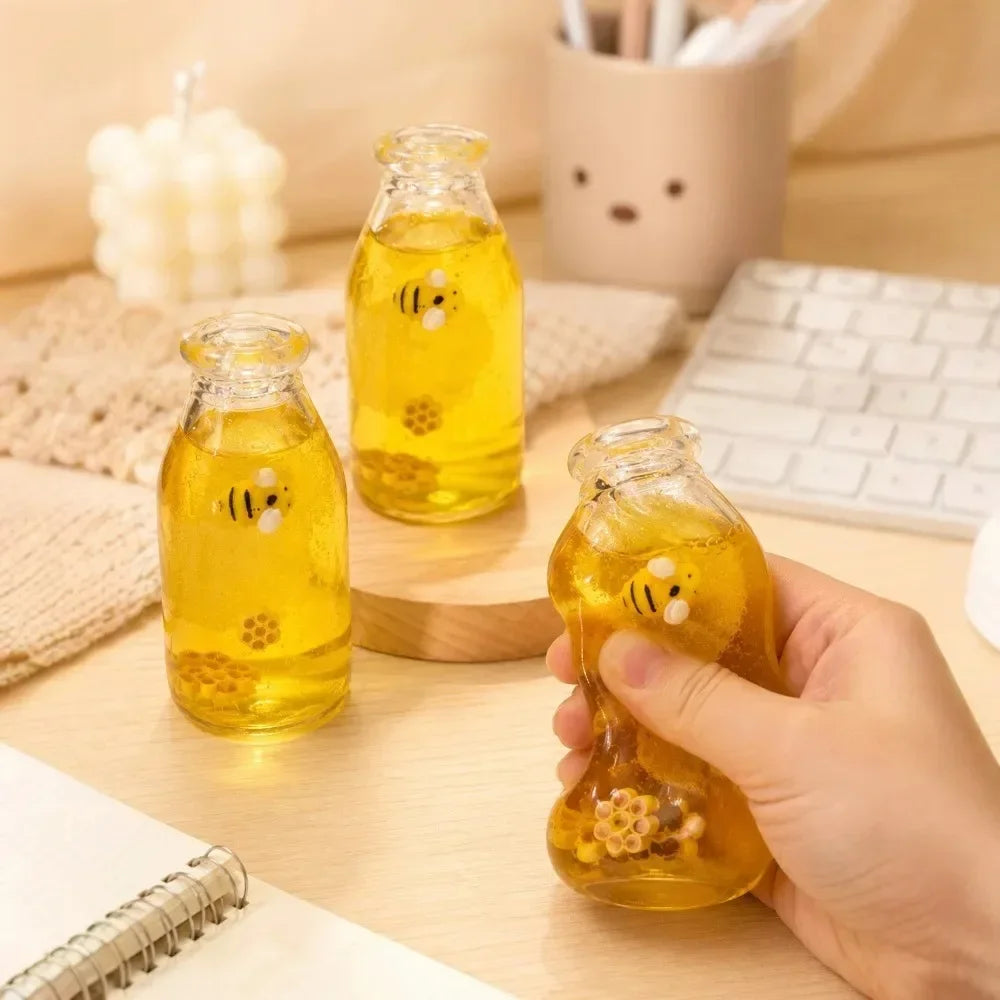 🍯 Honey Bottle Squishy | Quick-Rebound Novelty Squeeze Toy ✨