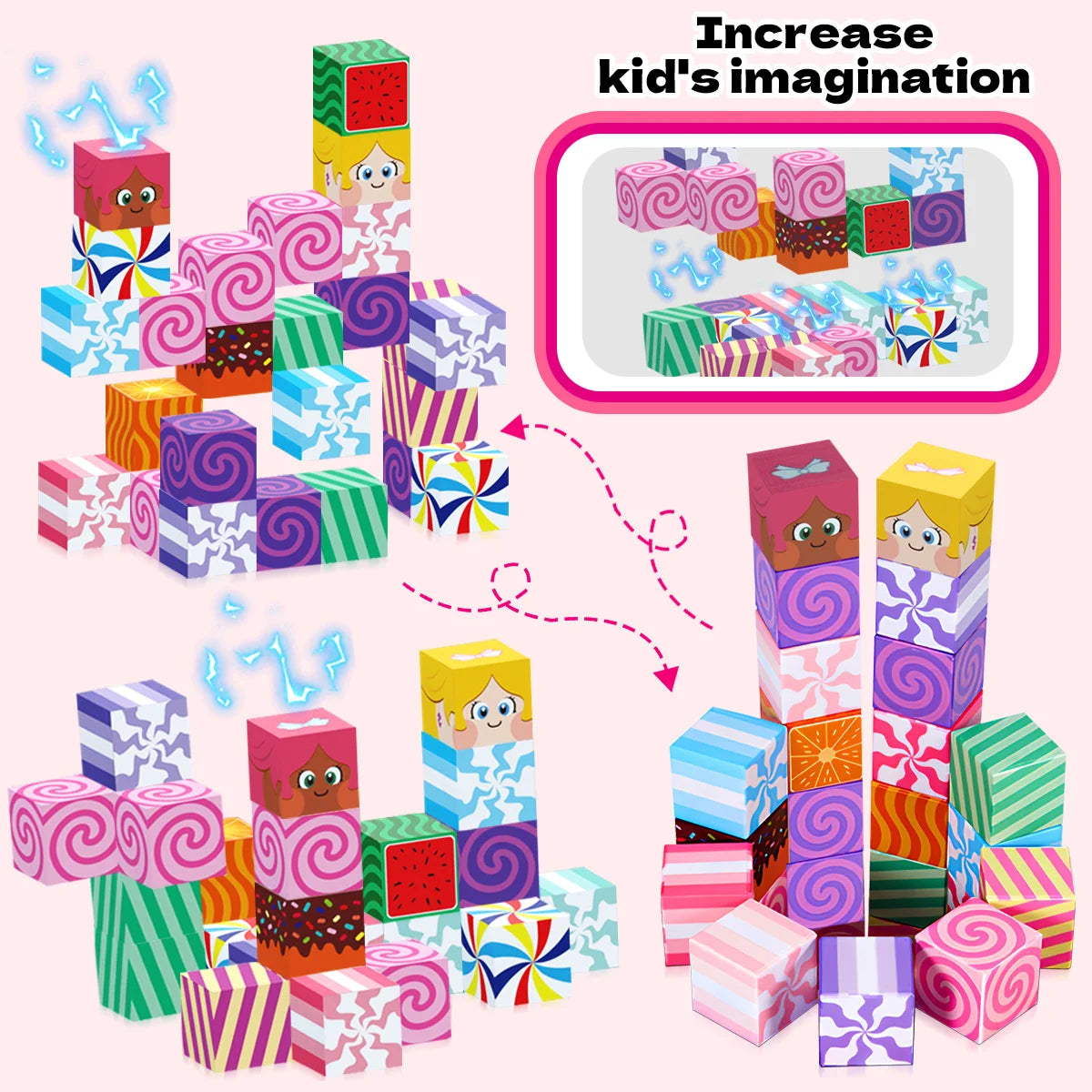 27PCS Magnetic Building Blocks, Magnetic Tiles Building Blocks for Boys & Girls, Magnetic Tiles, Magnet Toys