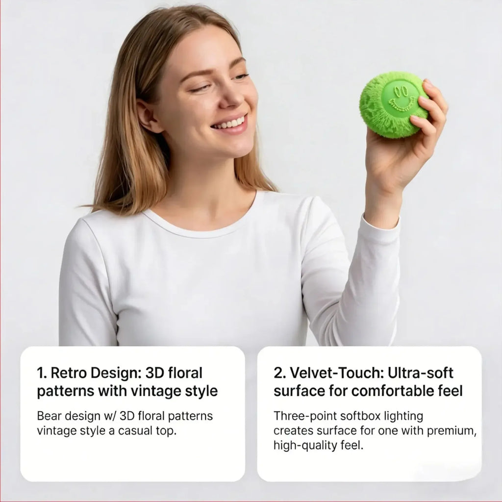 Nee Doh Fuzz Ball – Soft Squishy Squeeze Ball Fidget Toy | Fun Desk Toy & Gift