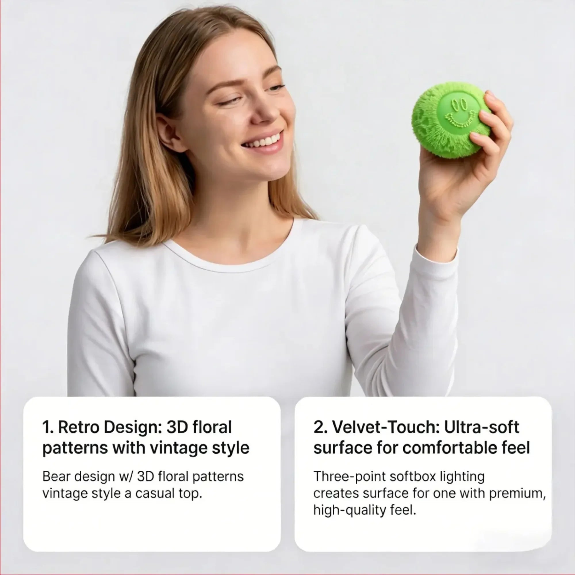 Nee Doh Fuzz Ball – Soft Squishy Squeeze Ball Fidget Toy | Fun Desk Toy & Gift