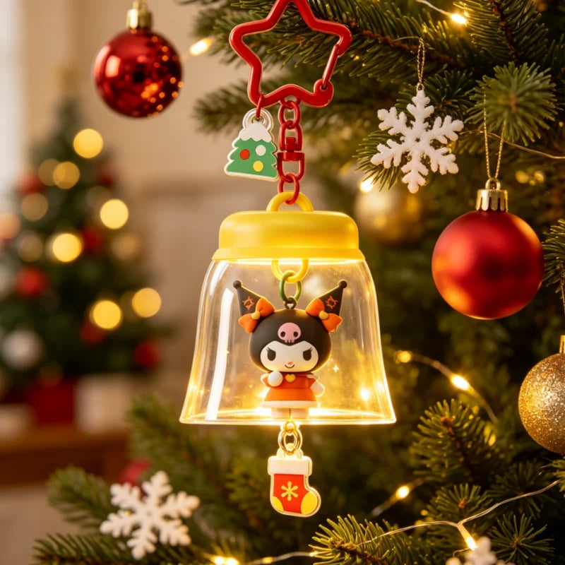 Sanrio Character Light-Up Bell Ornament 🎄🔔🎀