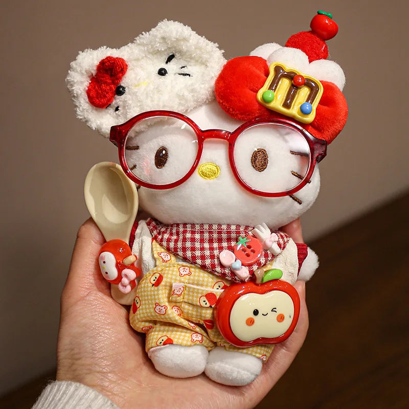 Sanrio Hello Kitty Plush Stuffed Pendant Keychain - 15cm Kawaii Kitty Cat Charm - Birthday Gift