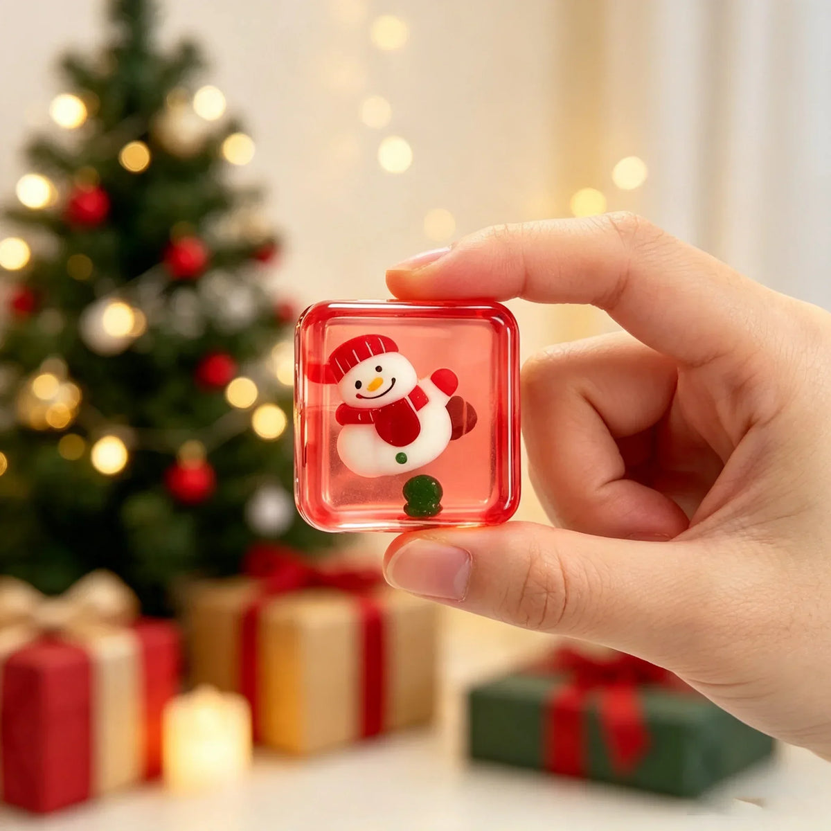 🎄 Christmas Mini Squishy Cube Gift Set 🎁 | 4-Pack Festive Cuties ✨