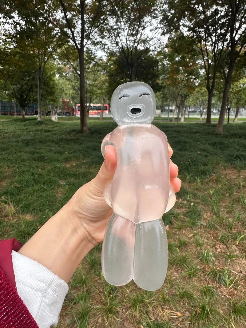 Squishy Transparent Jelly Robot Squeeze Toy - Cute Super Soft Slow Rebound Water Sense Cartoon Kawaii Gift