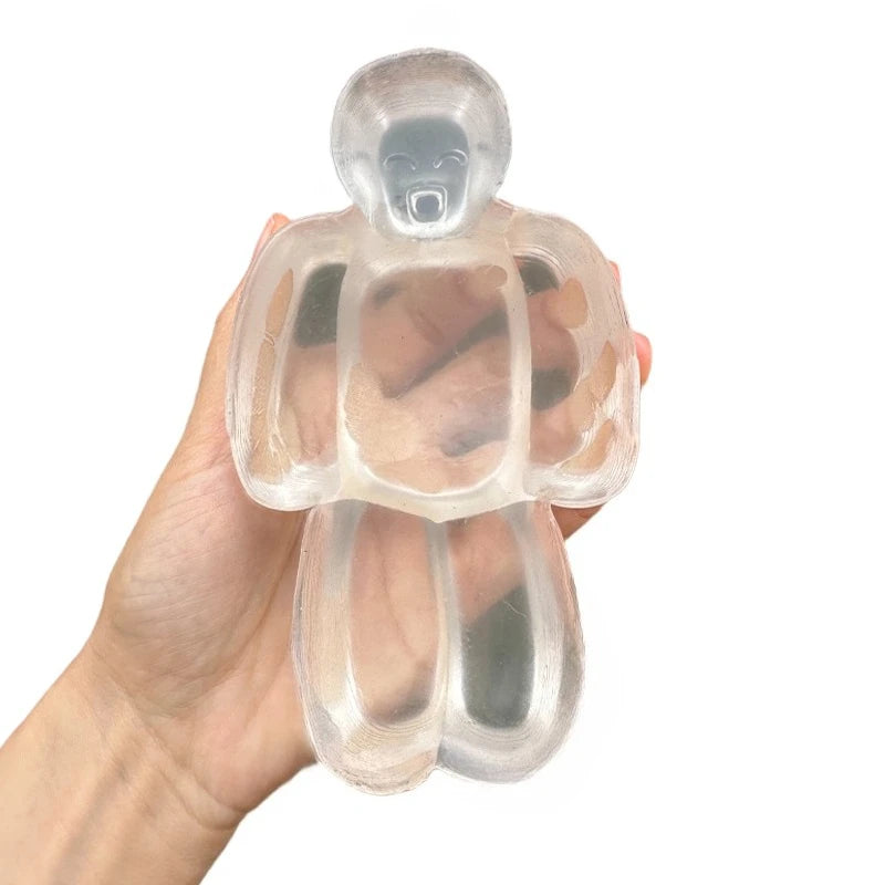 Squishy Transparent Jelly Robot Squeeze Toy - Cute Super Soft Slow Rebound Water Sense Cartoon Kawaii Gift