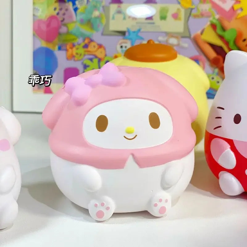 Hello Kitty & Kuromi Squishy Squeeze Toys - Kawaii Soft Slow Rising Cartoon Fidget Toys, Anime Birthday Party Gift