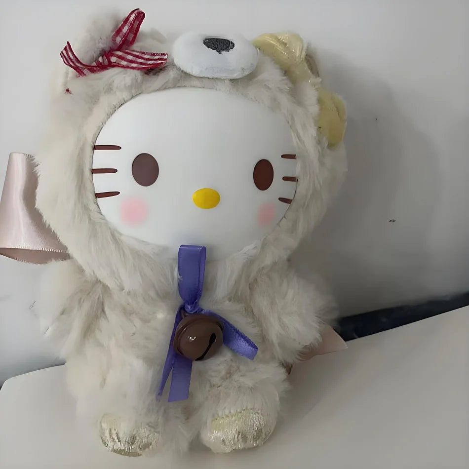 Sanrio Family Fox Island & Blue Flutter Series Vinyl Plush Blind Box Cute Cartoon Hello Kitty Kuromi Pendants Girl Bag Toy Gifts