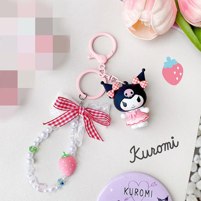 Sanrio Handmade Doll Keychain – Hello Kitty, Cinnamoroll & Kuromi Backpack Charm