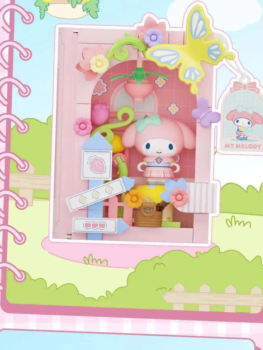 Sanrio Campus Diary Building Block Book – Kuromi, Hello Kitty & Friends Blind Box Desk Decoration