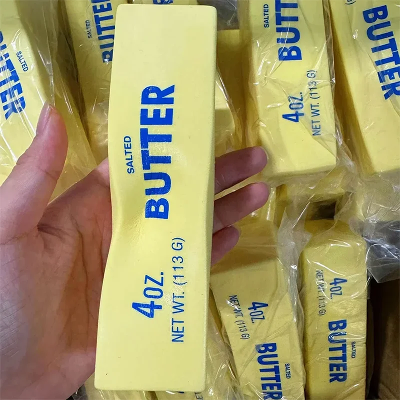 Butter Stick Cheese Squishy – Elastic Stretchy Fidget Squeeze Toy Funny Prank Gift