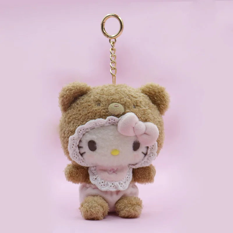 Sanrio Latte Pacifier Plush Keychain – Kuromi, Cinnamoroll, Hello Kitty & My Melody Pendant