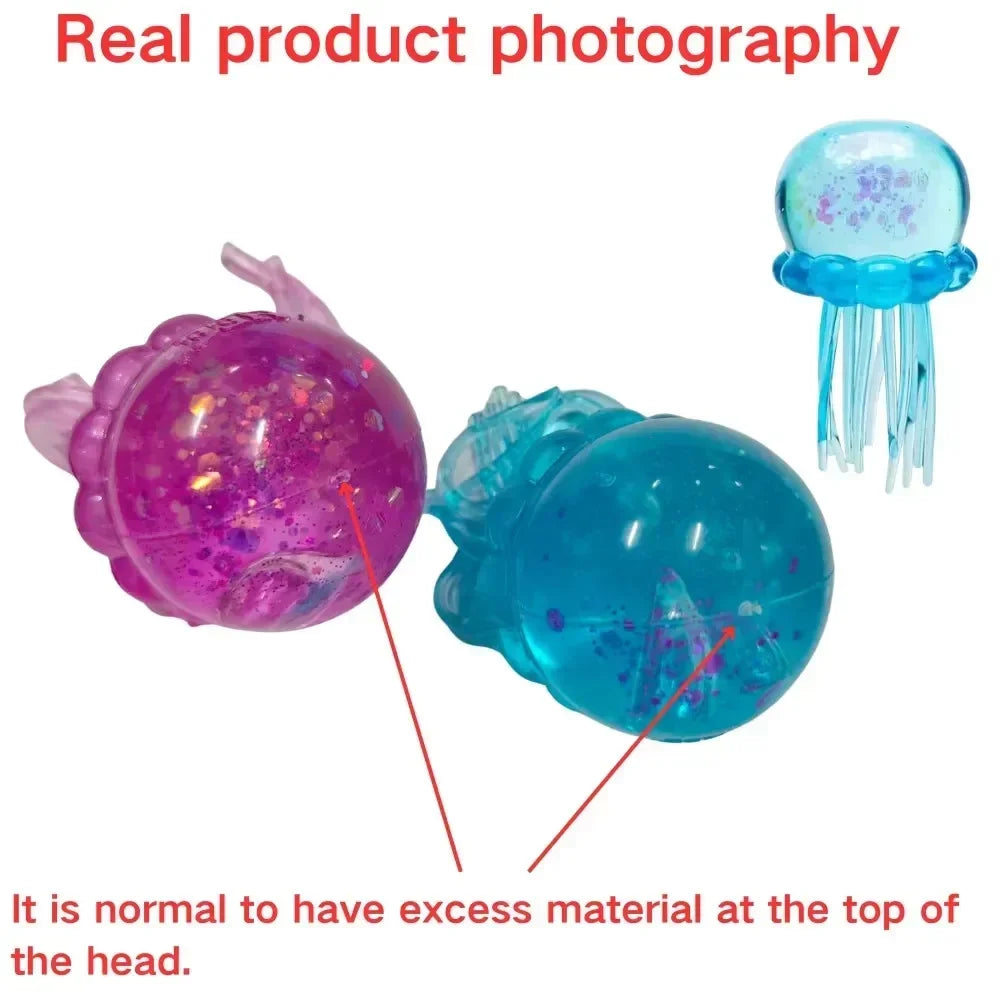 Jellyfish Square Squish Blind Box – Water Jelly Sensory Soft Squeeze Fidget Toy