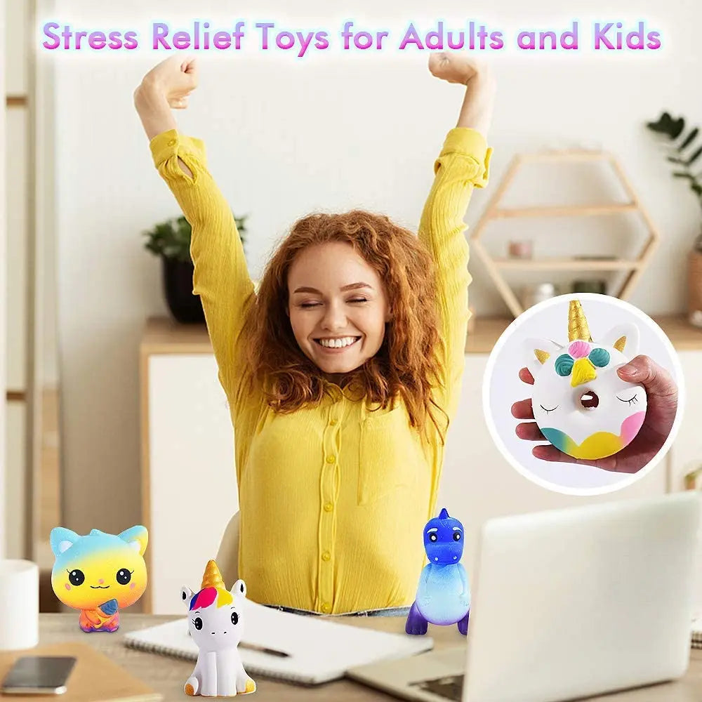 Scented Squishy Cartoon Food & Character Series – Slow-Rise PU Cream Fidget Squeeze Toy