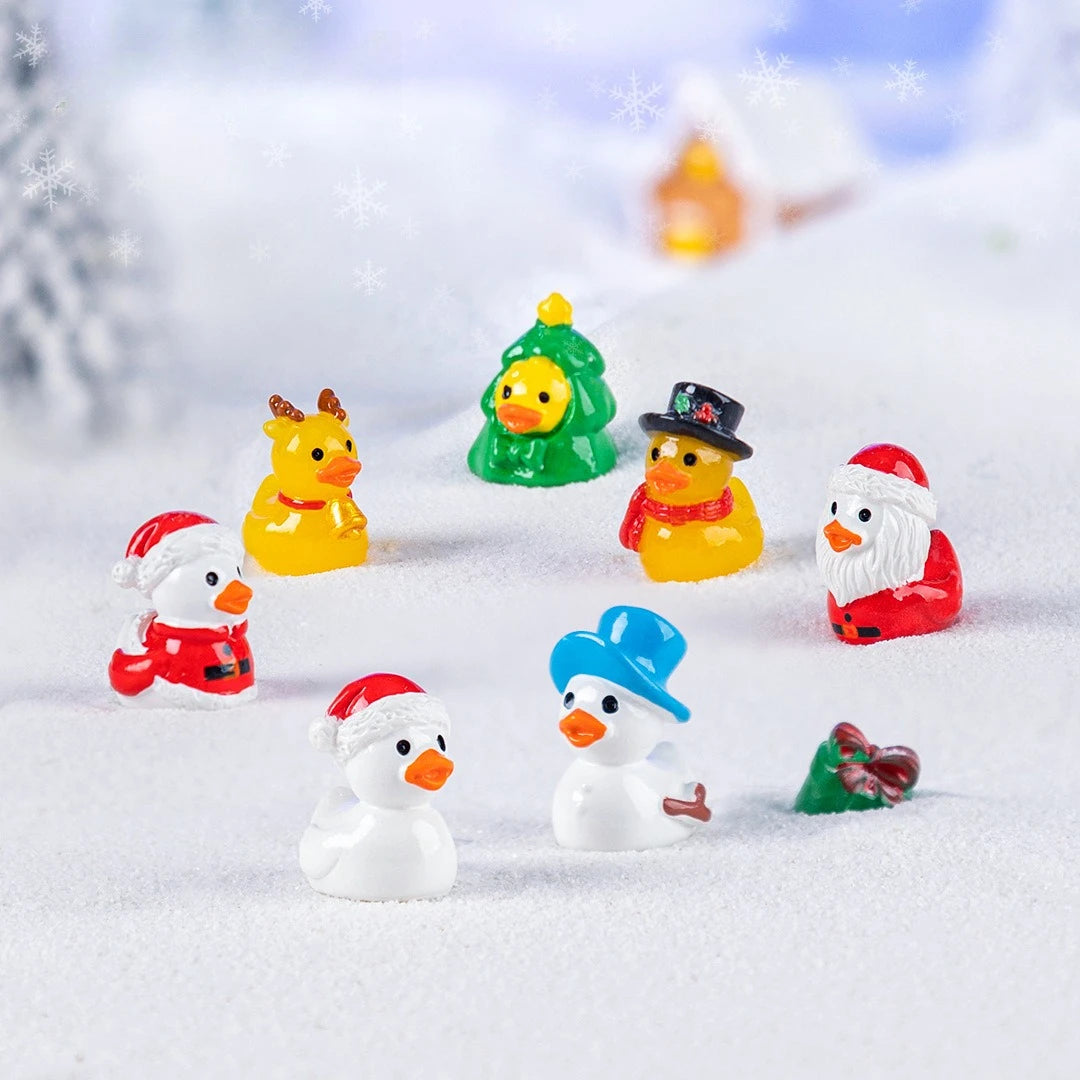 Mini Christmas Yellow Duck Resin Figurines 🦆🎄🎁