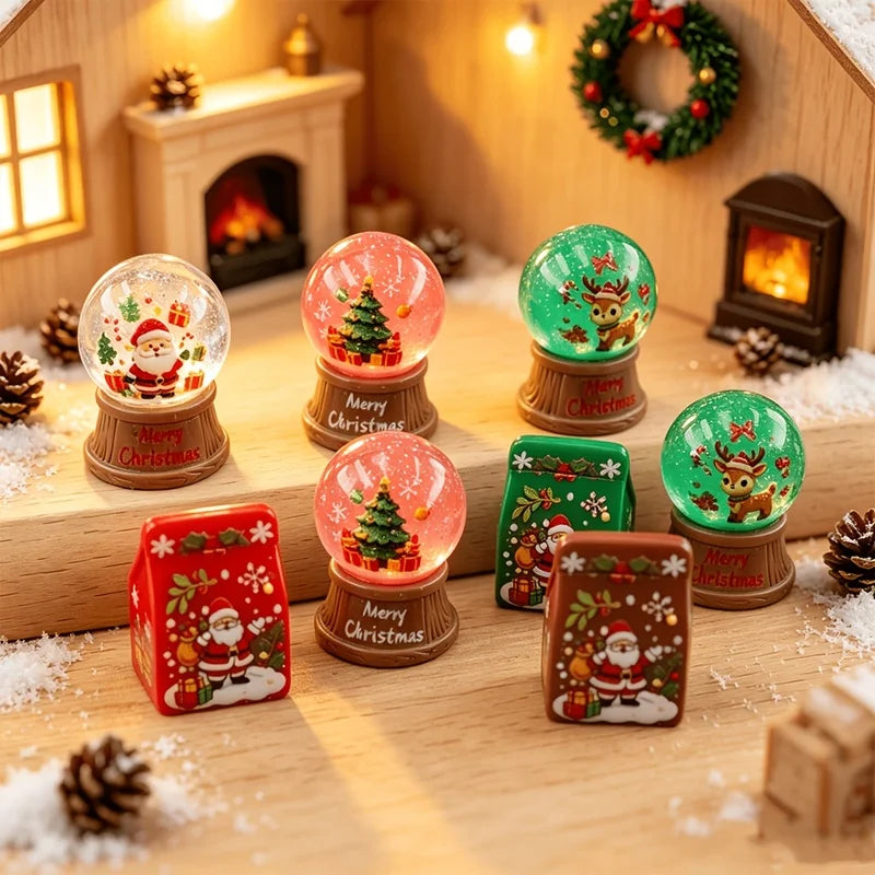 Mini Christmas Resin Figurine Set, 6 Pieces 🎄🎁❄️