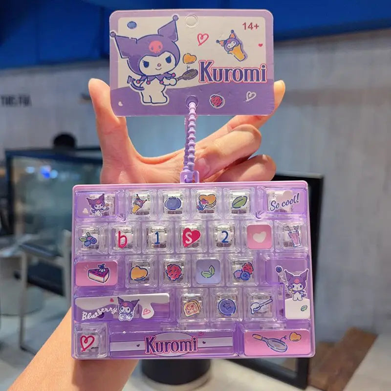✨ 26-Button Anime-Inspired Keychain Toy 🎀 | Cute Bag Charm