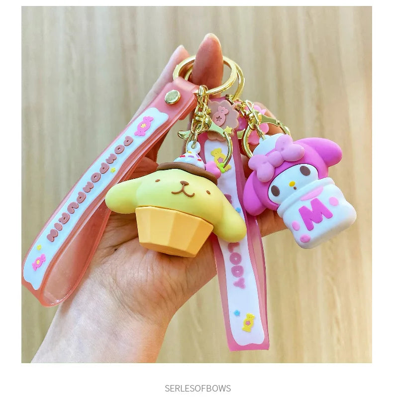 Sanrio Snack Series Keychain – Kuromi & Friends Cute Anime Bag Charm