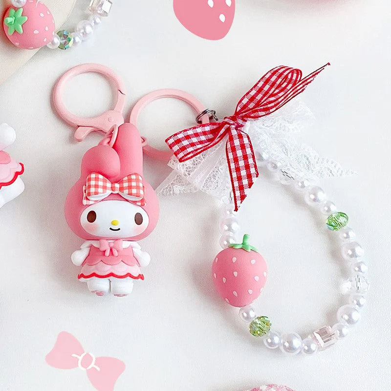 Sanrio Handmade Doll Keychain – Hello Kitty, Cinnamoroll & Kuromi Backpack Charm