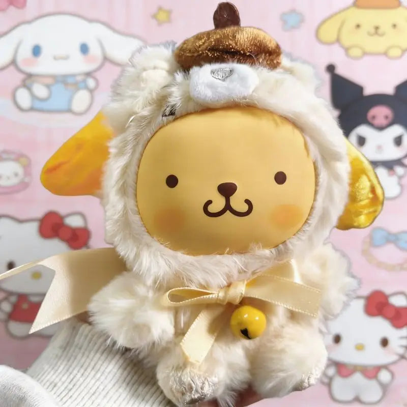 Sanrio Family Fox Island & Blue Flutter Series Vinyl Plush Blind Box Cute Cartoon Hello Kitty Kuromi Pendants Girl Bag Toy Gifts