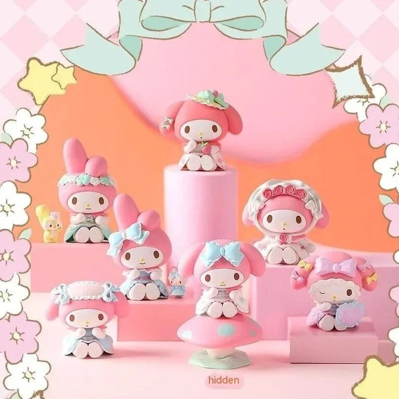 Sanrio Piquenique Morango Surprise Blind Box My Melody Tea Party Handmade Gift Miniso Desktop Decoration surprisebox hello kitty