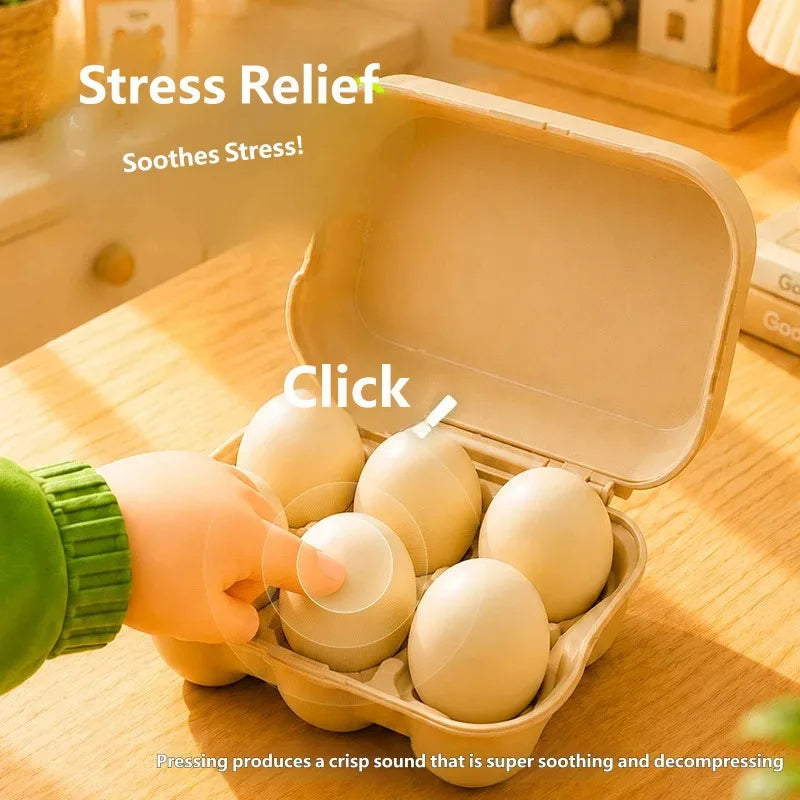 Kawaii Food-Themed Button Clicker Toy 🥚🍪💕