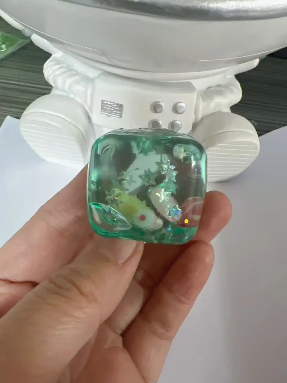 Squishy Maltose Cubes Fidget Toy Super Soft Transparent Star Squeeze Toy Ocean Sensory Anti-stress Toy for Friend Christmas Gift