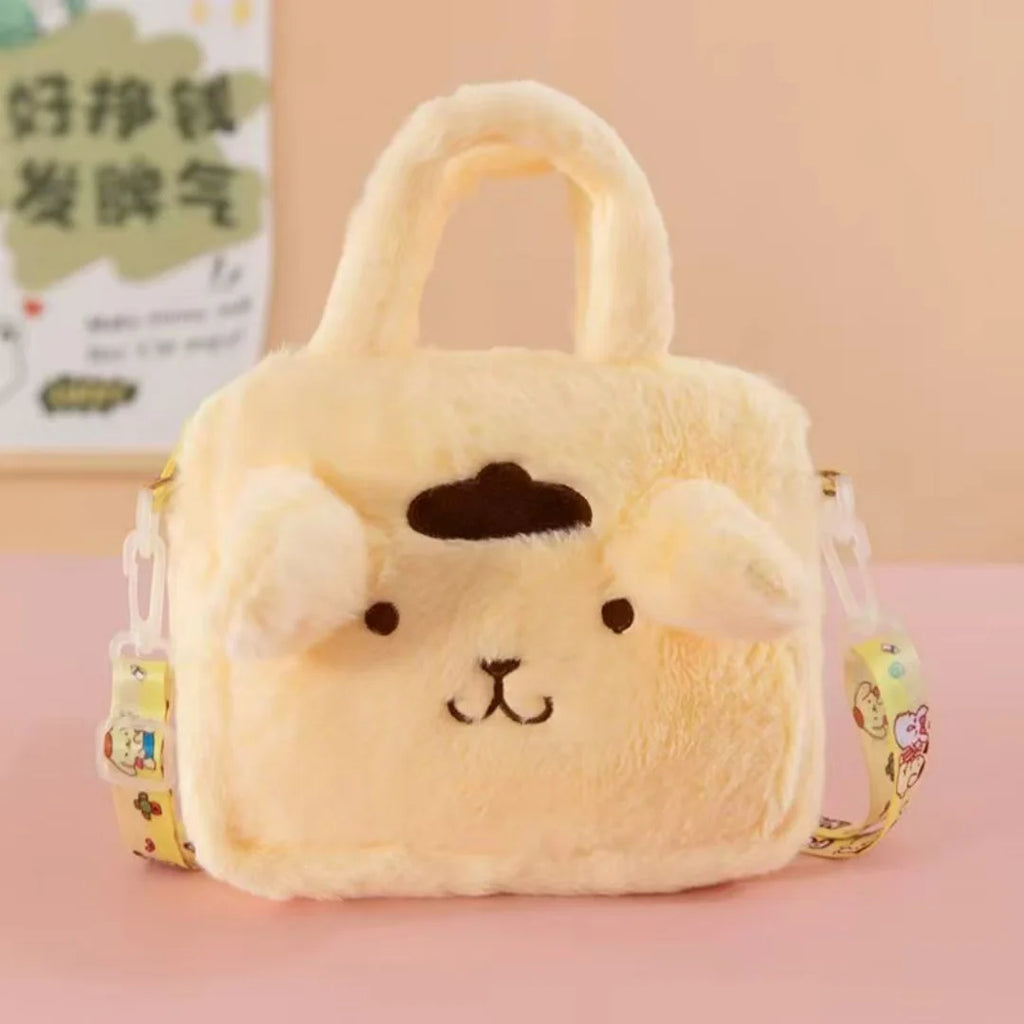 Sanrio Mini Plush Backpack & Cosmetic Bag – Kuromi, Cinnamoroll, My Melody & Hello Kitty | Kawaii Gift
