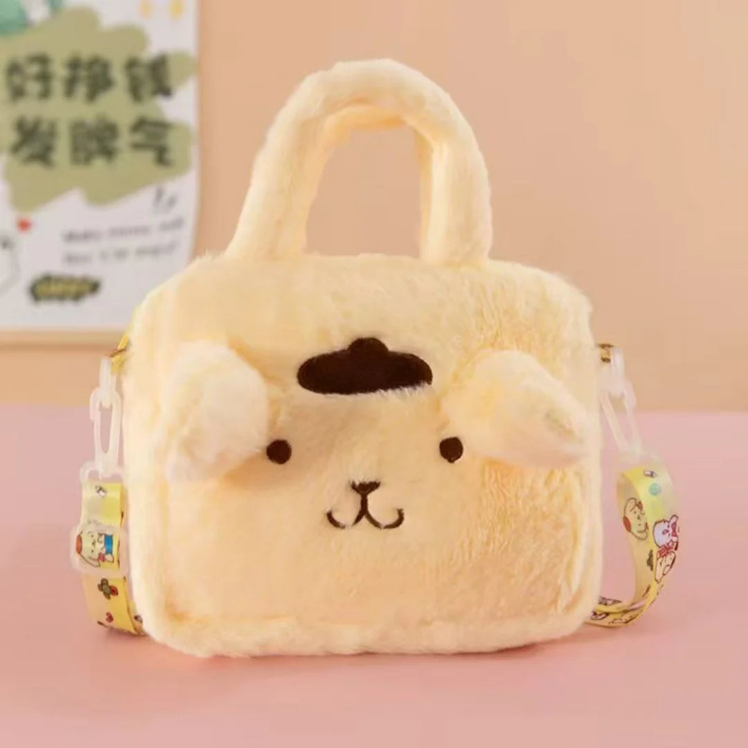 Sanrio Mini Plush Backpack & Cosmetic Bag – Kuromi, Cinnamoroll, My Melody & Hello Kitty | Kawaii Gift