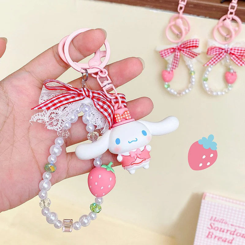 Sanrio Handmade Doll Keychain – Hello Kitty, Cinnamoroll & Kuromi Backpack Charm