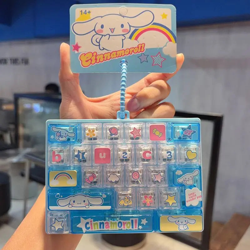 ✨ 26-Button Anime-Inspired Keychain Toy 🎀 | Cute Bag Charm