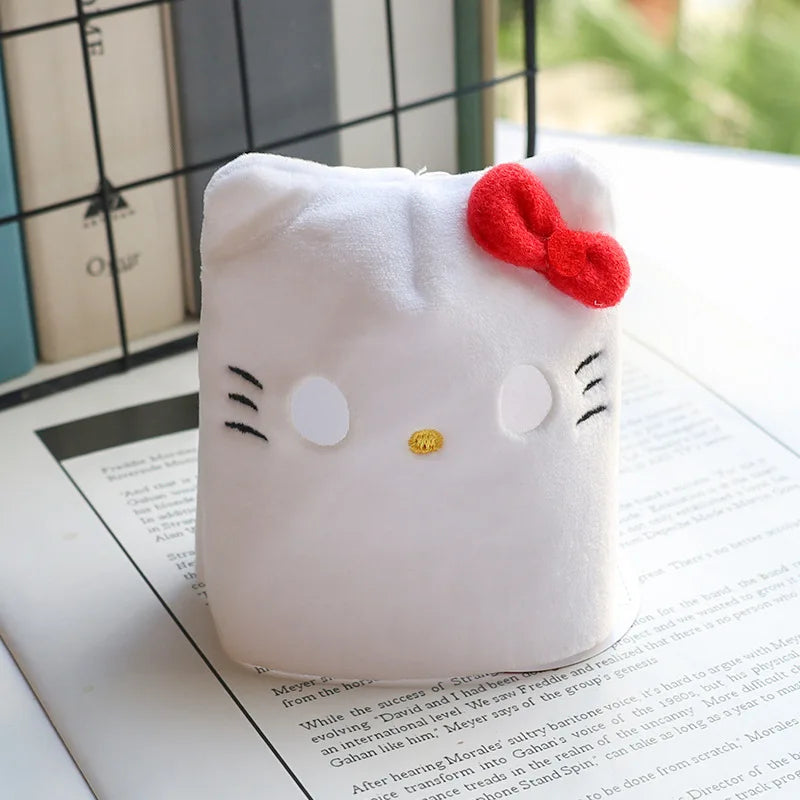 Sanrio Halloween Ghost Plush Keychain - Kawaii Hello Kitty Kuromi Cinnamoroll My Melody Ghost Bag Charm