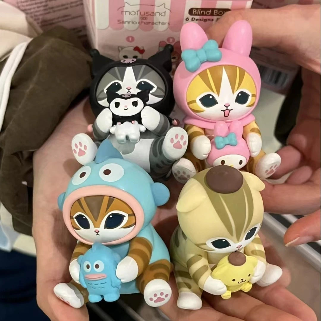 Mofusand Shark Cat Blind Box – Vinyl Collectible Figure | Cute Cat Toy & Mystery Gift
