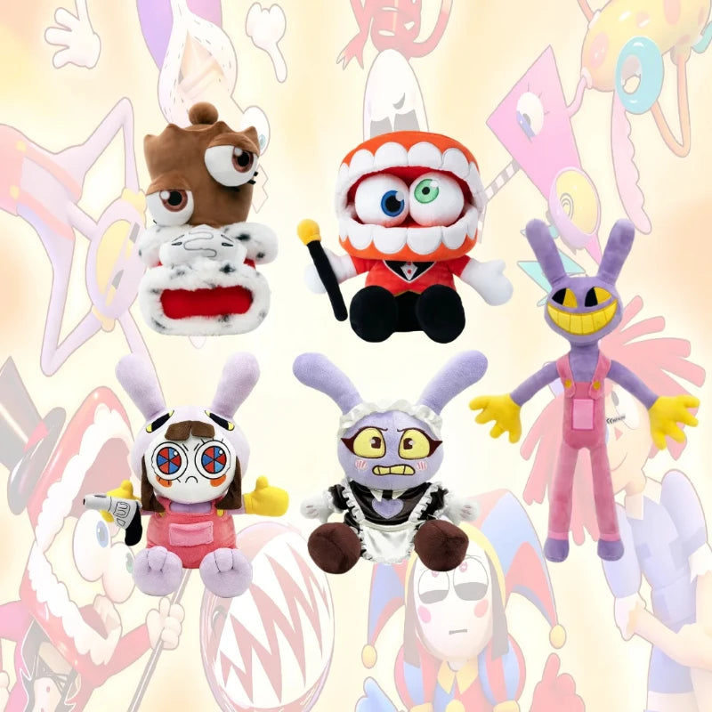 The Amazing Digital Circus Plush Pomni and Jax Plushie Doll Toys Cute Stuffed Animal Birthday for Kids Children Christmas