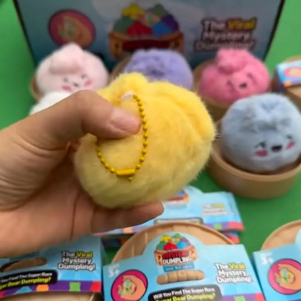 Plush Steamed Bun Dumpling – Embroidered Expressions Ultra-Soft Squishy Fidget Toy Gift Random Color
