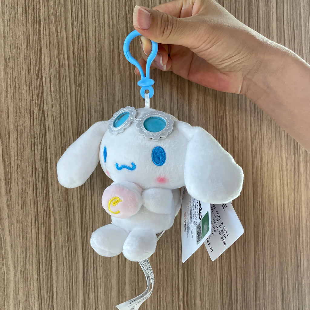 Sanrio Plush Pendant Charm - Kawaii Hangyodon Kuromi My Melody Stuffed Doll Keychain - Birthday Gift