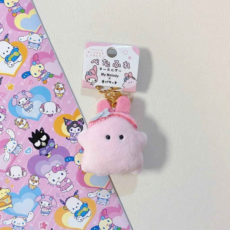 Sanrio Halloween Ghost Mini Plush Keychain - Kawaii Hello Kitty Kuromi Cinnamoroll My Melody PomPomPurin Bag Charm