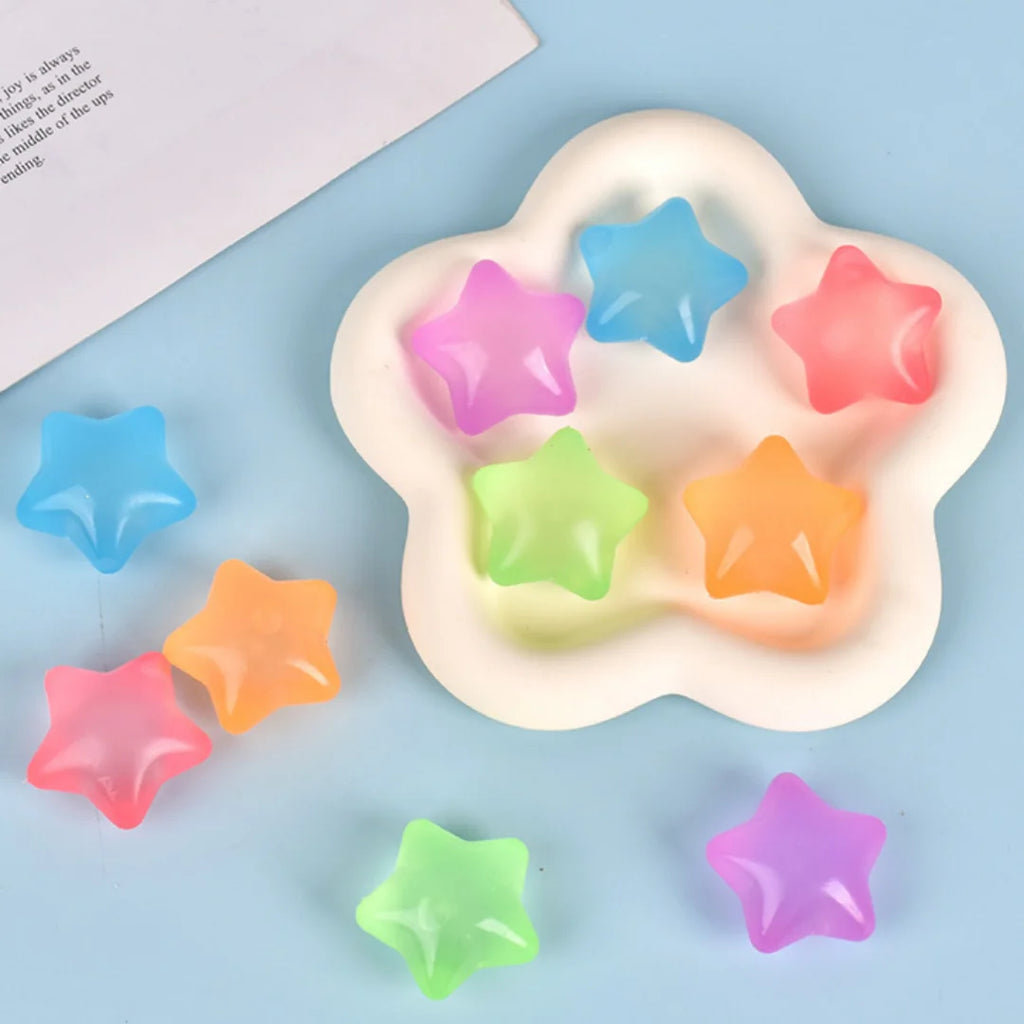 Glowing Stars Squishy Toy Cute Kawaii Squishies Super Soft Stress Relief Funny Fidget Toy Holiday Gift for Adults Kids 스퀴시 토이