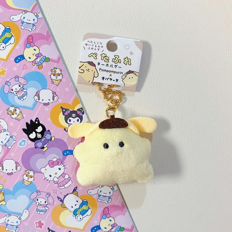 Sanrio Halloween Ghost Mini Plush Keychain - Kawaii Hello Kitty Kuromi Cinnamoroll My Melody PomPomPurin Bag Charm